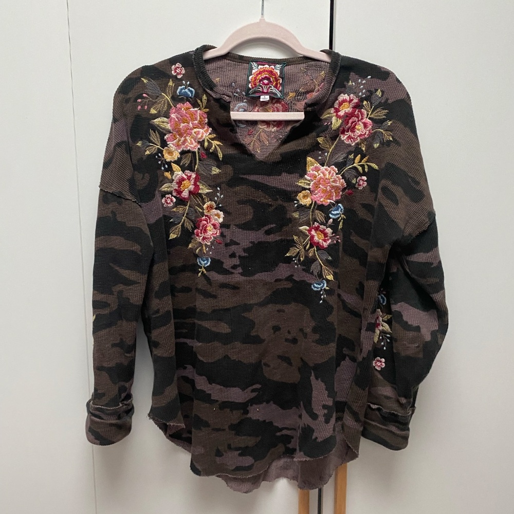 Johnny Was Waffle Knit Top